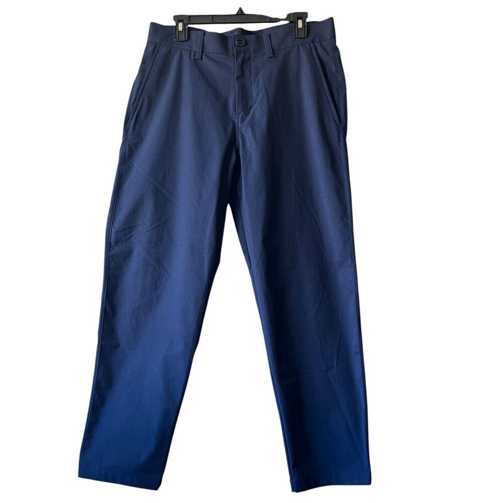 LULULEMON Mens Navy Blue Pants Sz. 32 Stretch 27"inseam Performance Golf Comfort